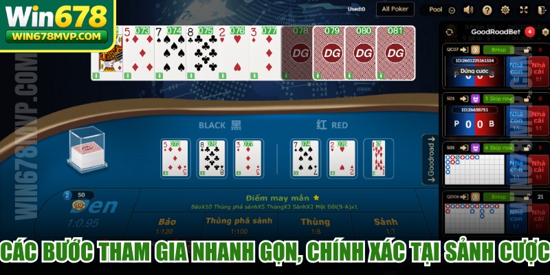 Các bước tham gia nhanh gọn, chính xác tại sảnh cược Casino tại WIN678